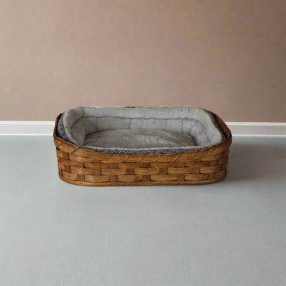 Rectangle Pet Bed Basket - 3 colors - Customizable - Amish handwoven