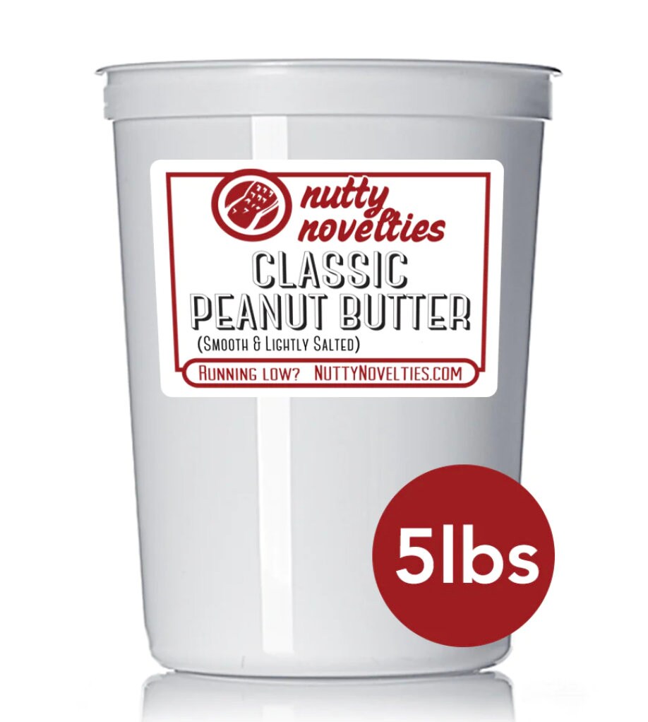 Peanut Butter and Variety of Nut Butters (5lb bulk container) - All Natural, Vegan & Gluten Free - Small batch made in PA