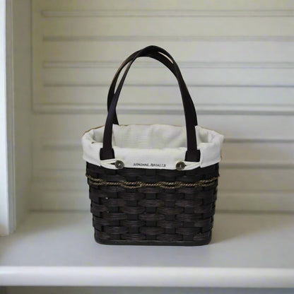 Woven Small Hand Bag Basket, Amish Handmade Woven Basket, Customizable