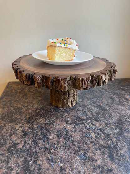 Live Edge Wooden Centerpiece - Donut & Cupcake Stand, Charcuterie Board - Amish Made