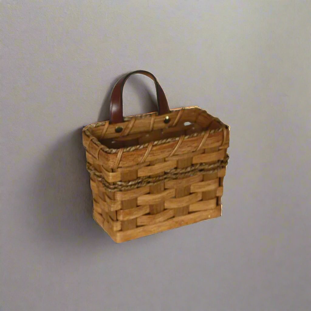 Woven Hanging Mail basket with optional chalkboard, Amish Handmade Woven Basket, Customizable