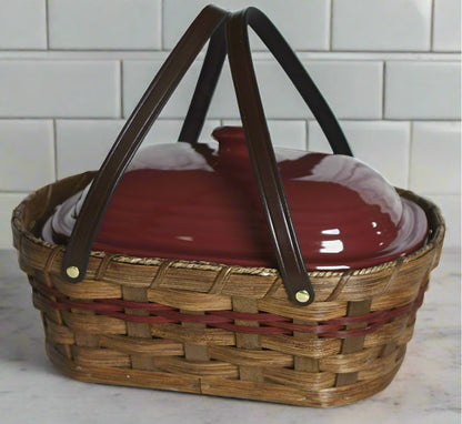 Amish Handmade Woven Deep Dish Baker Basket - 3 color options