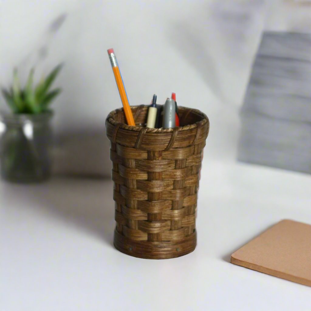 Woven Pencil Basket, Amish Handmade Woven Basket, Customizable
