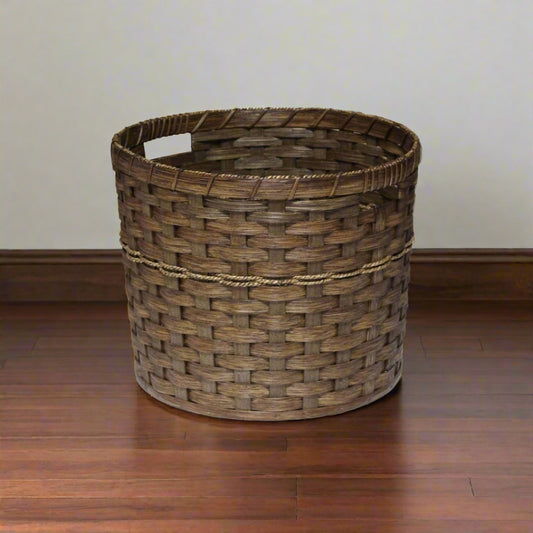 Handwoven Large Round Utility Basket - 3 colors - optional liner - Amish made