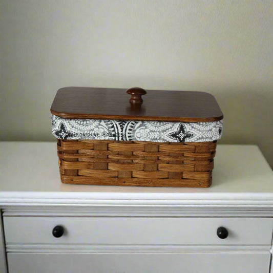 Amish Handmade Woven Essential Oil Basket - 3 Color Options - optional liner