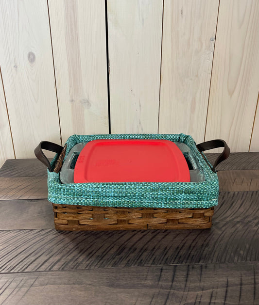 Square Cake Pan Basket - 3 colors - optional liner - amish made