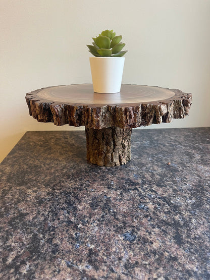 Live Edge Wooden Centerpiece - Donut & Cupcake Stand, Charcuterie Board - Amish Made