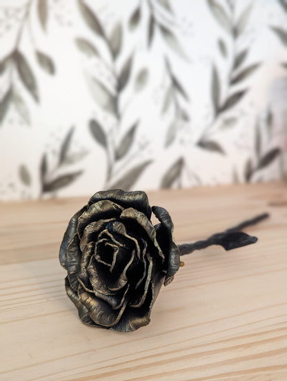 Amish Blacksmith Forged Rose - Small & Large Sizes - Artificial Flower