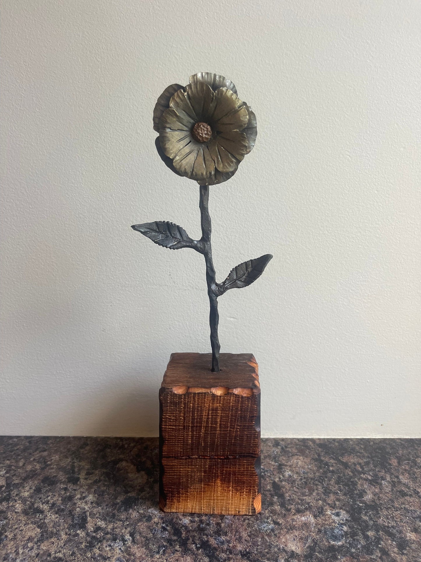 Amish Blacksmith Forged Steel Petunia - Artificial Flower