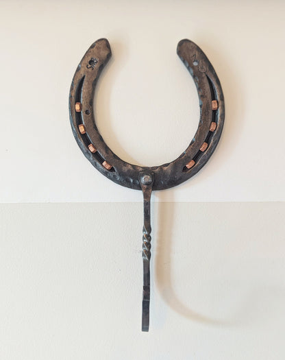 Amish Blacksmith Forged Horseshoe Hook - Wall Decoration Hooks