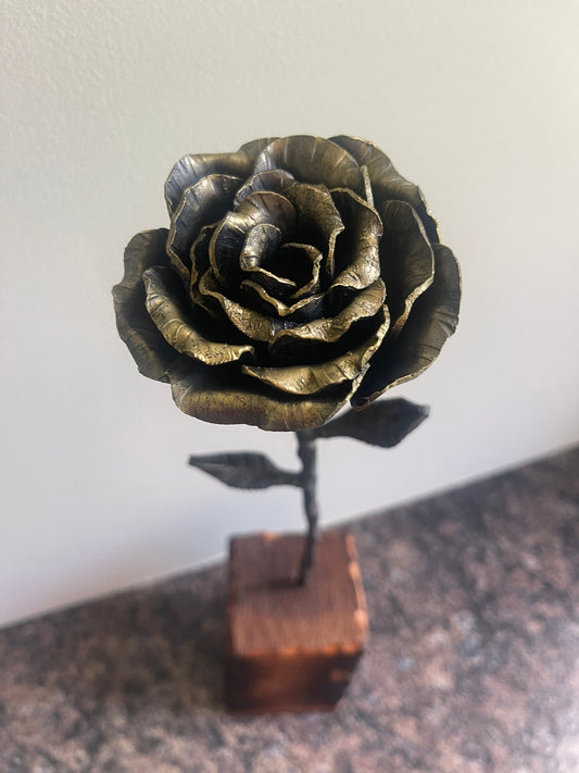 Amish Blacksmith Forged Rose - Small & Large Sizes - Artificial Flower