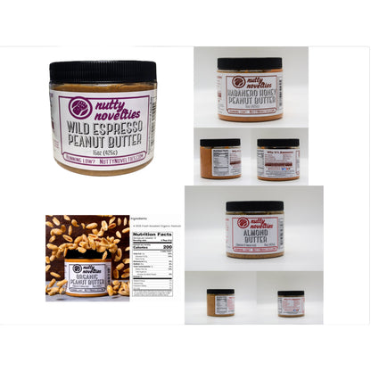 Peanut Butter and Variety of Nut Butters (5lb bulk container) - All Natural, Vegan & Gluten Free - Small batch made in PA