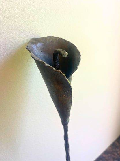 Amish Hand-Forged Steel Calla Lily - Artificial Flower