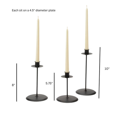 Wrought Iron Taper Candle Holder Stand- Amish Made USA