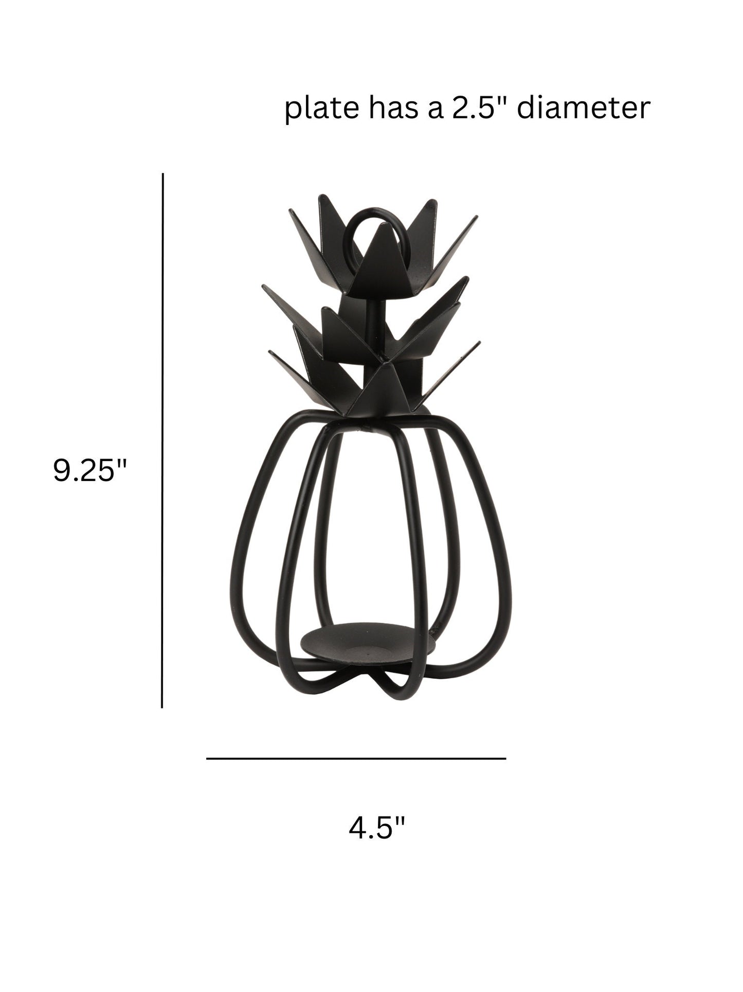 Wrought Iron Pineapple Tea Light Holder- Amish Made