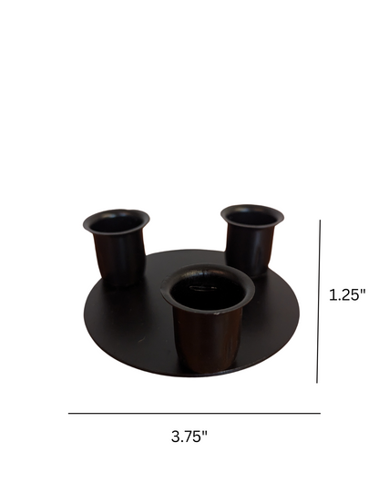 Taper Candle insert - 3 candle holder - wrought iron - amish made