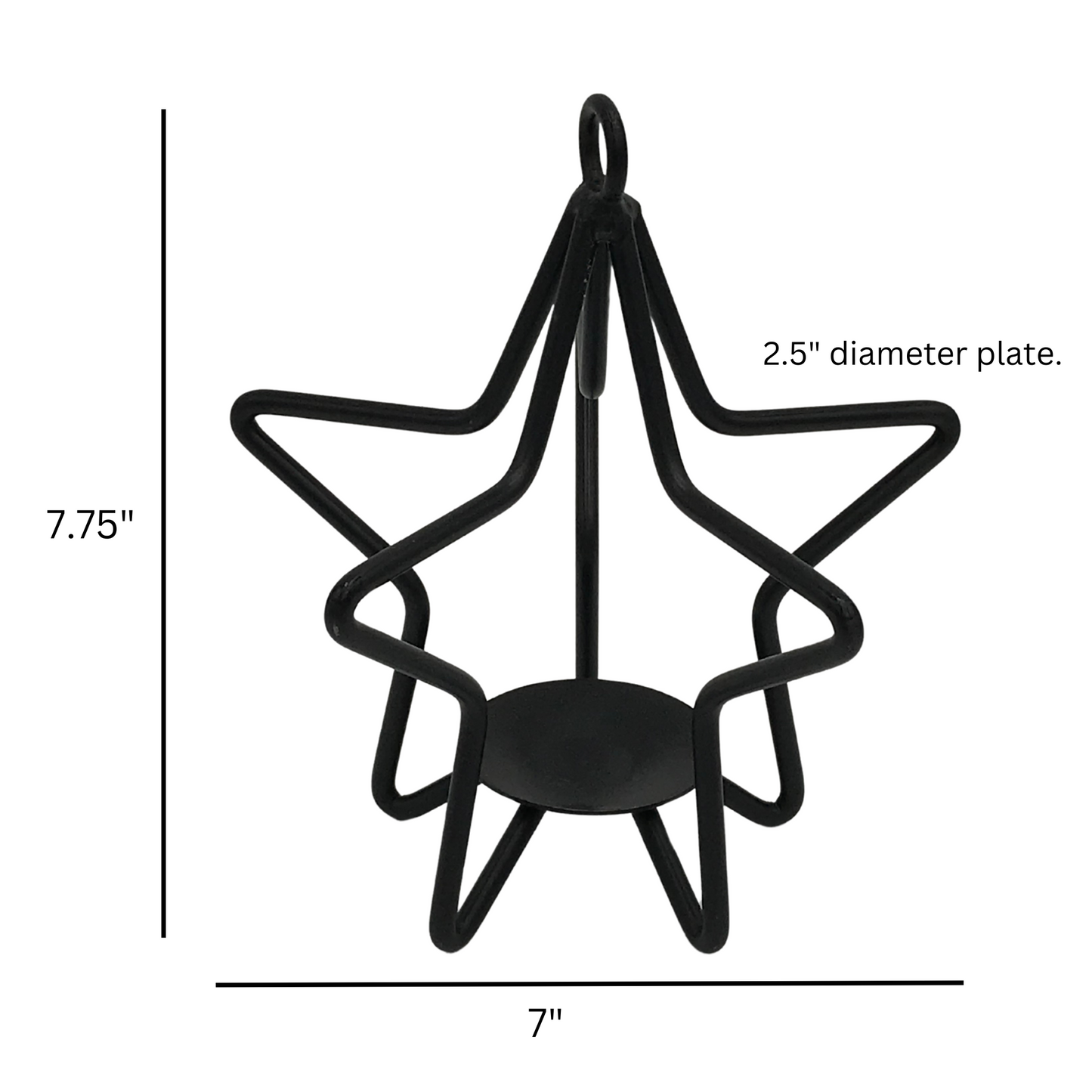 Wrought Iron Star Tea Light Holder - Amish made