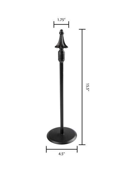 Finial Paper Towel Holder - 15.5" high - Amish Made from Wrought Iron