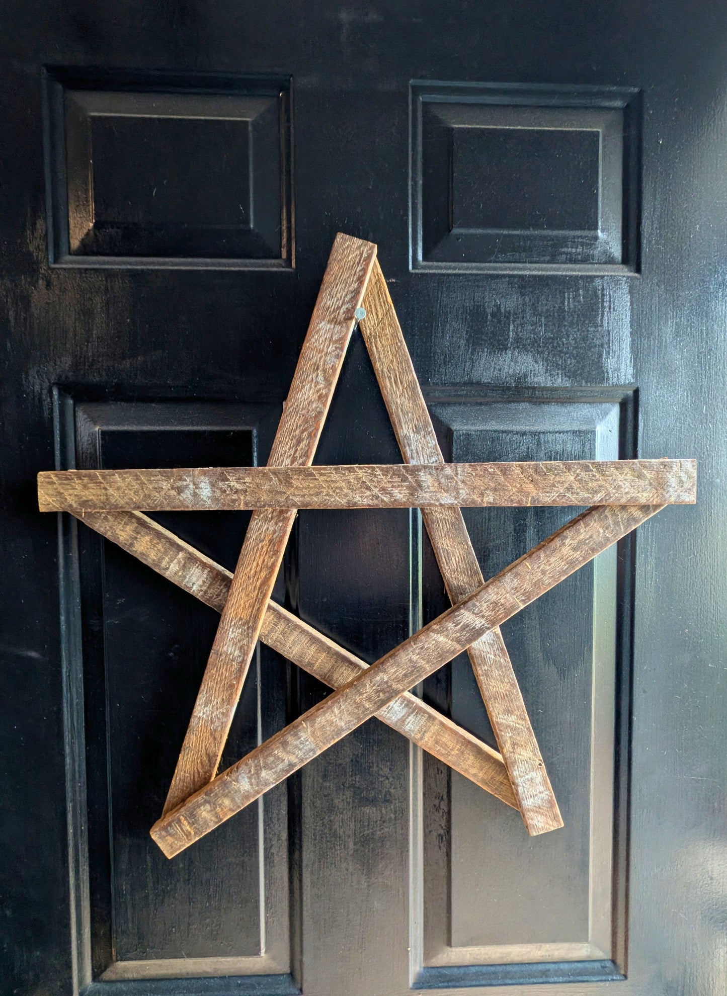 Rustic Wooden Star – Handmade Amish Christmas Decor, Wood lathe, 24 inch
