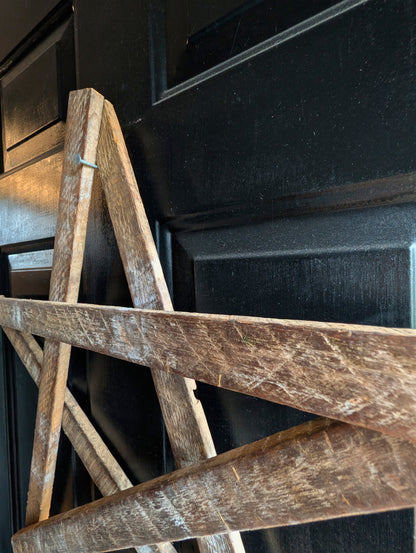 Rustic Wooden Star – Handmade Amish Christmas Decor, Wood lathe, 24 inch