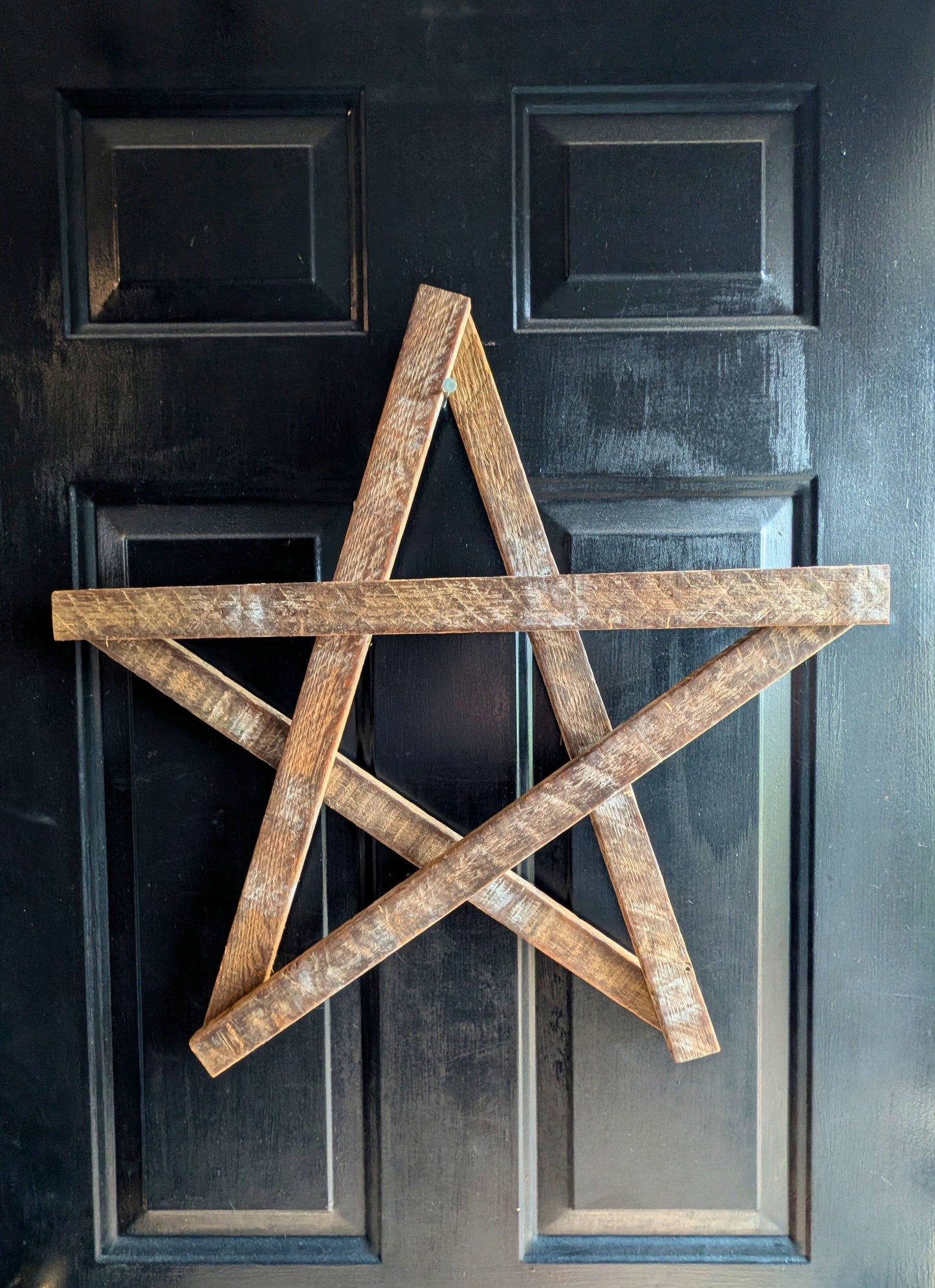 Rustic Wooden Star – Handmade Amish Christmas Decor, Wood lathe, 24 inch