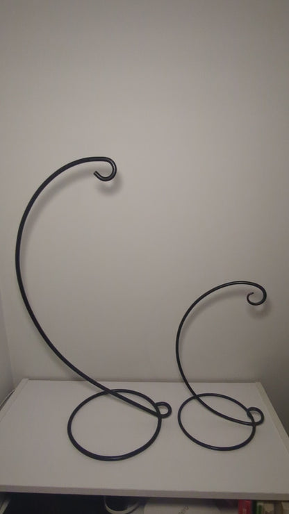 Wrought Iron Counter Stand – Rustic Bell Stand, Lantern Holder, Ornament Hanger, Banana Stand, Fruit Holder – small & large
