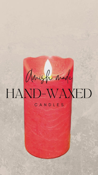 Hand-Waxed Textured Candles - Flameless - Pillars, Tapers, Votives