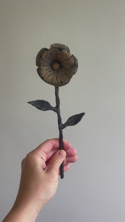 Amish Blacksmith Forged Steel Petunia - Artificial Flower