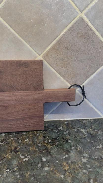 Amish made Walnut Cutting Board 8x14 – Food Grade Mineral Oil Finish – Solid Wood Serving Board