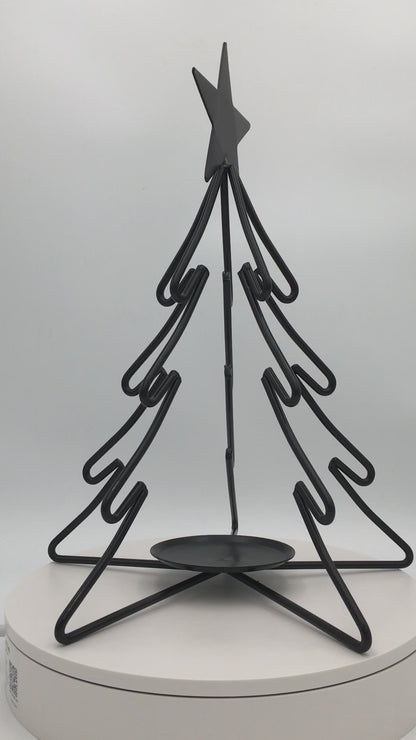 Black Wrought Iron Metal Christmas Tree - 3 Sizes - Amish Handmade