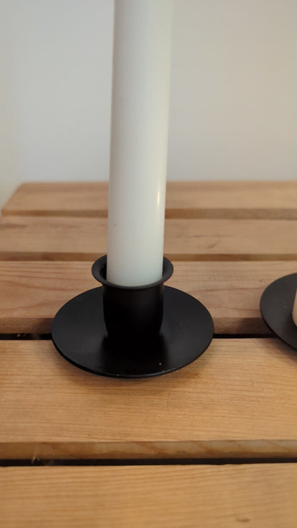 Taper & Pillar Candle Holder with Spike - Standard size taper candle - Amish made - Wrought Iron