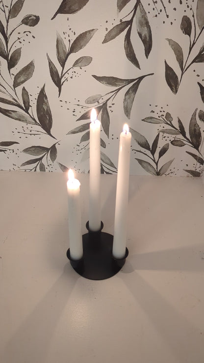 Taper Candle insert - 3 candle holder - wrought iron - amish made