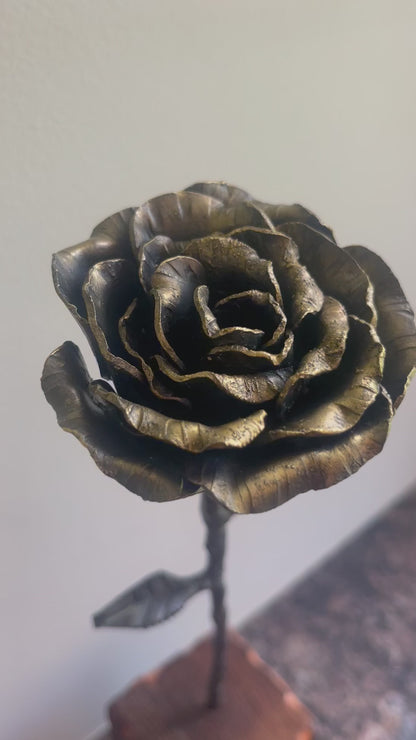 Amish Blacksmith Forged Rose - Small & Large Sizes - Artificial Flower