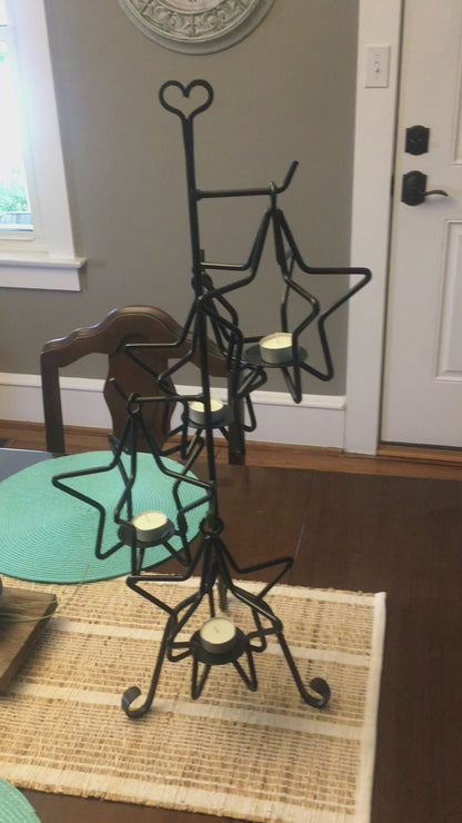 Star Tealight Candle Tree Holder - Amish Made