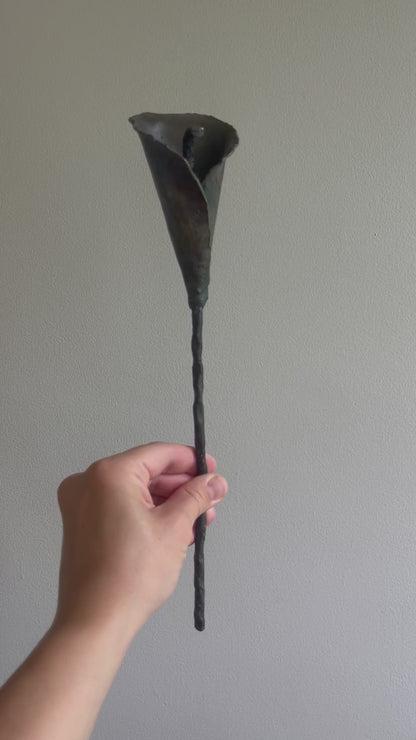 Amish Hand-Forged Steel Calla Lily - Artificial Flower