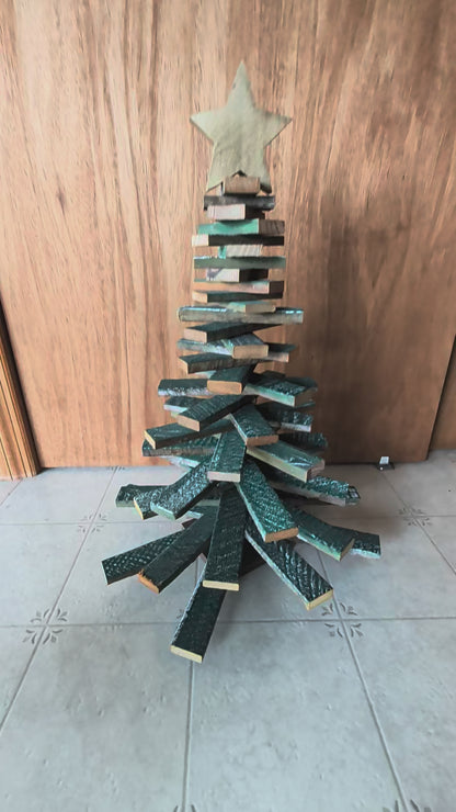 Amish Handmade Wood Lath Christmas Trees • Rustic Holiday Decor • Farmhouse Christmas Decoration
