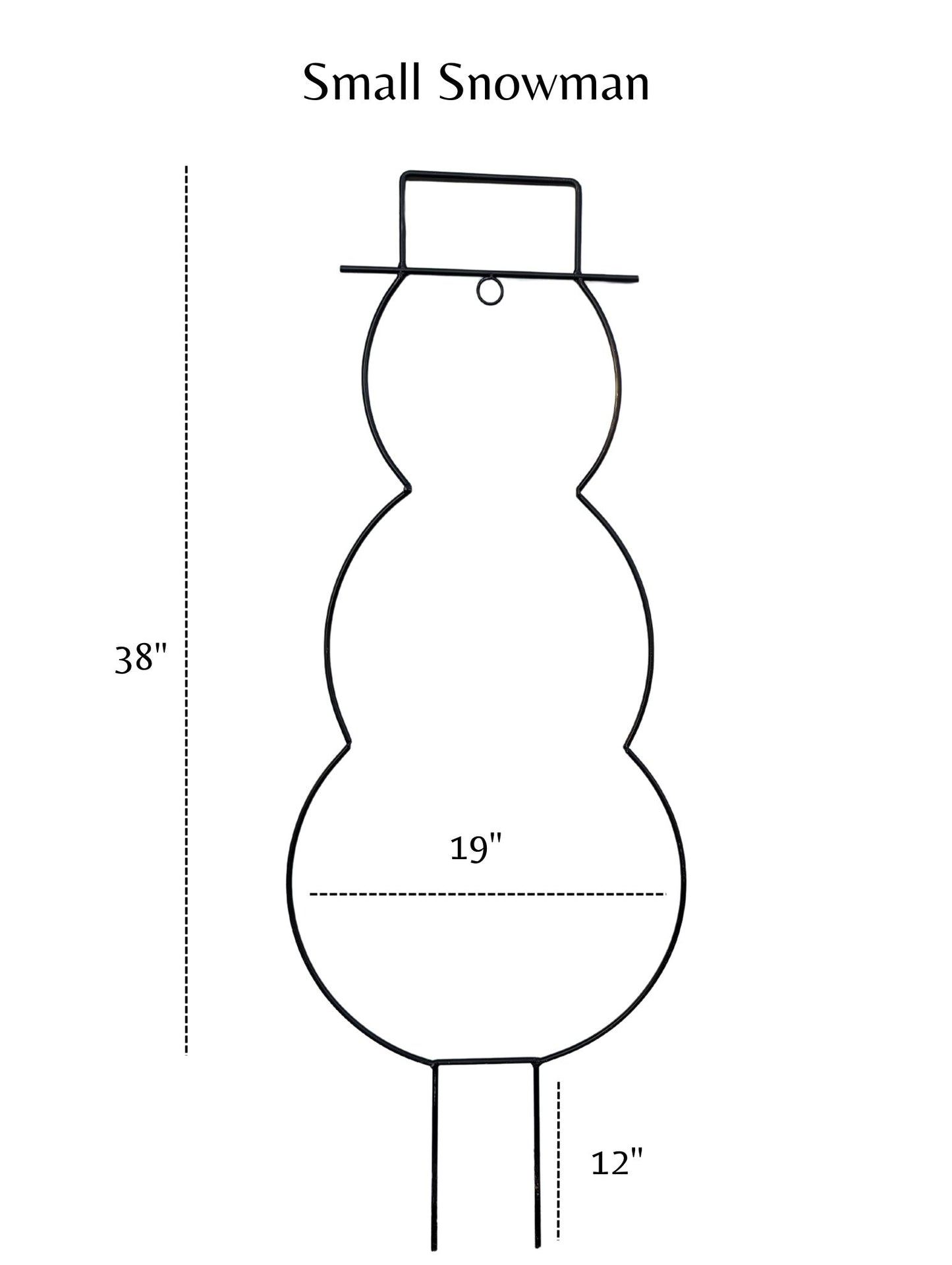 Outdoor wrought Iron Christmas Tree and Snowman Lawn Ornaments - Powder Coated - Small & Large - Amish Made