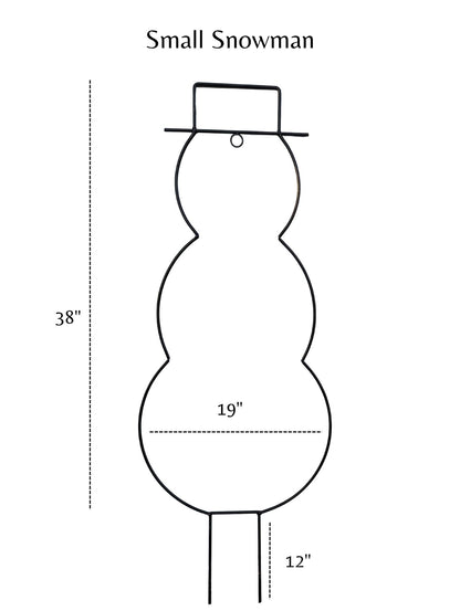 Outdoor wrought Iron Christmas Tree and Snowman Lawn Ornaments - Powder Coated - Small & Large - Amish Made