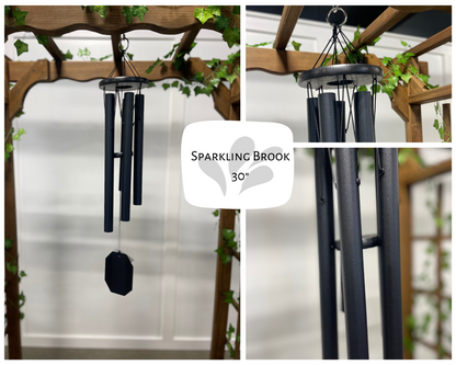 Large Wind Chimes - Black 1.5" round Aluminum Tubes - Amish made