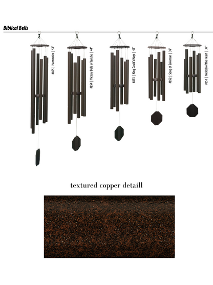Wind Chimes Aluminum Tubes- Biblical Bells Series- Amish Made
