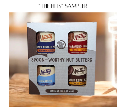 Sampler Peanut Butter & Variety of Nut Butters - Gift Baskets - All Natural, Vegan & GF - small batch
