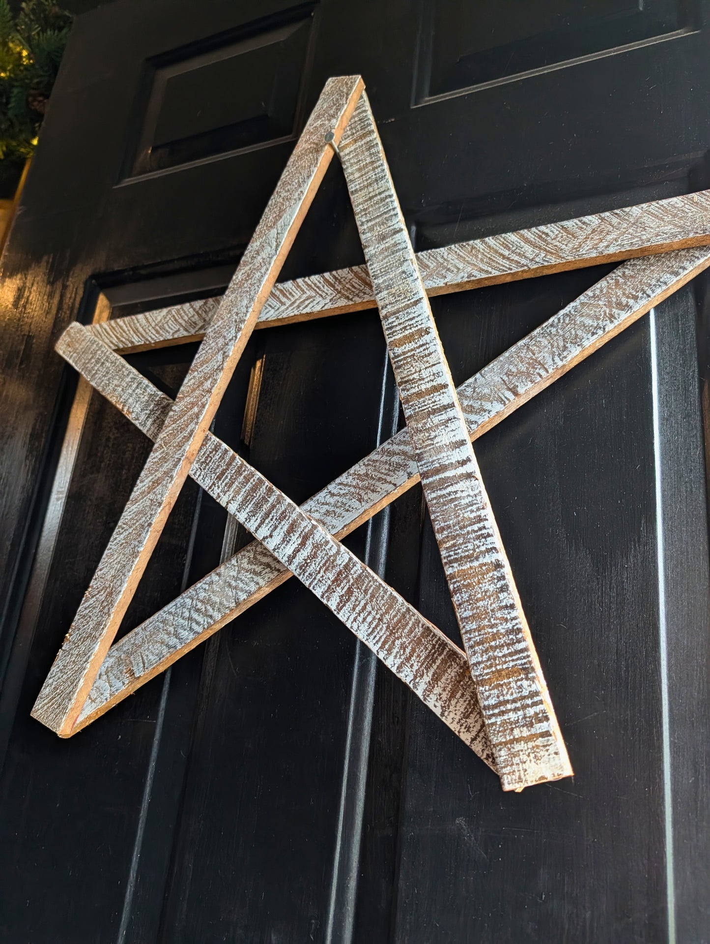 Rustic Wooden Star – Handmade Amish Christmas Decor, Wood lathe, 24 inch