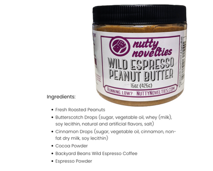 Peanut Butter and Variety of Nut Butters (1 Pack), All Natural, Vegan and Gluten Free, Locally made in PA